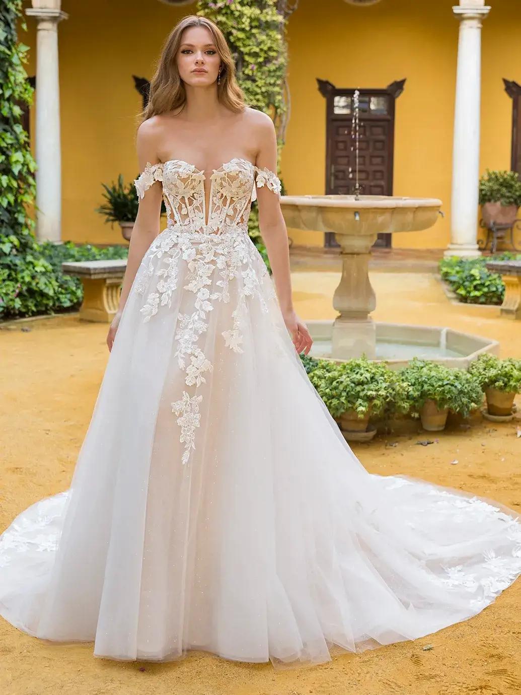 Lesley wedding gown by enzoani blue